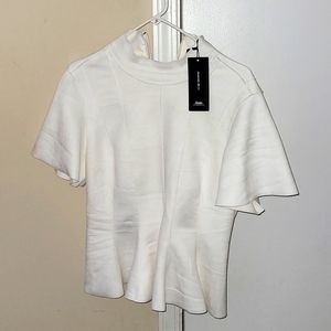 Kosmios short sleeve pleated blouse